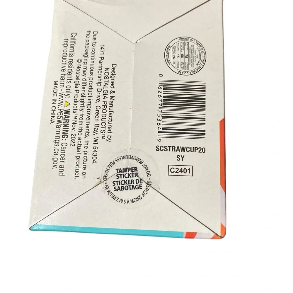 NEW- Two Nostalgia Red and White Snow Cone Party Kits